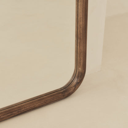 Espejo Amora – Espejo de cuerpo entero grande con marco de madera curvado (180 cm x 90 cm)**