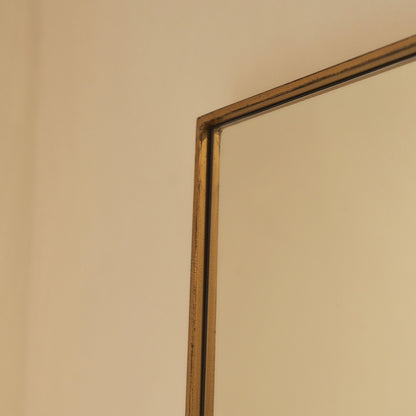 Espejo Theo – Espejo de Cuerpo Completo Rectangular Extra Grande de Metal en Dorado (190 cm x 120 cm)
