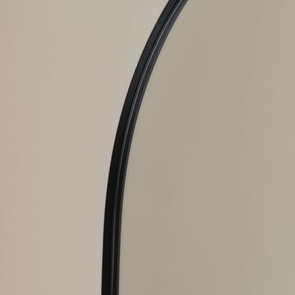 Espejo Theo - Gran espejo de metal negro curvado de cuerpo entero 160cm x 50cm