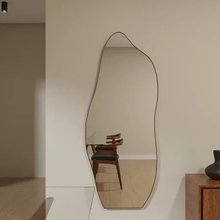 Espejo Amora - Gran Espejo de Cuerpo Entero con Marco de Cuero (150cm x 60cm 170cm x 70cm)