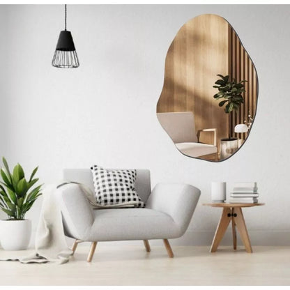 Espejo Amora - Gran espejo decorativo orgánico pulido - 110 x 80